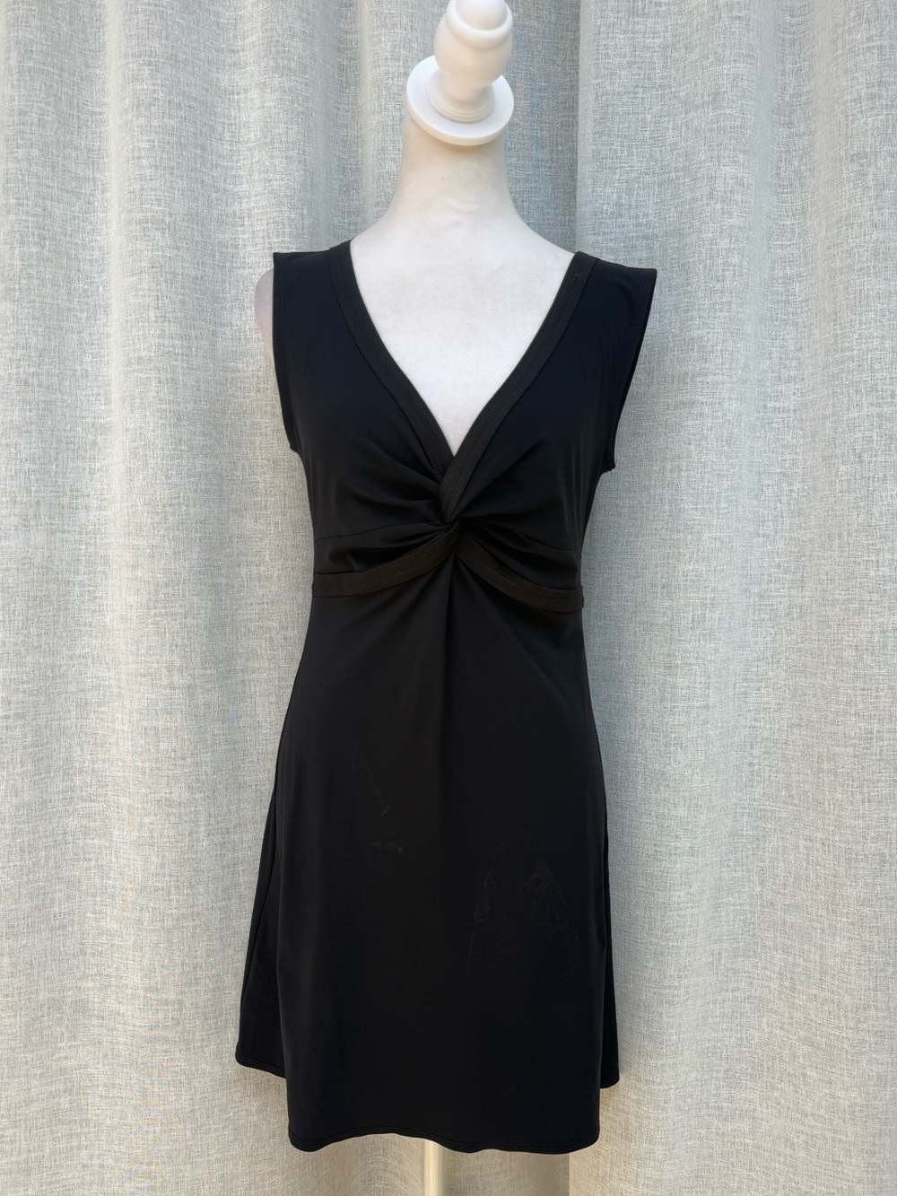 Karla Colletto black v neck swim mini dress